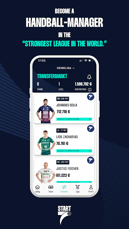 #2. START7 - The handball manager (Android) By: HBL GmbH