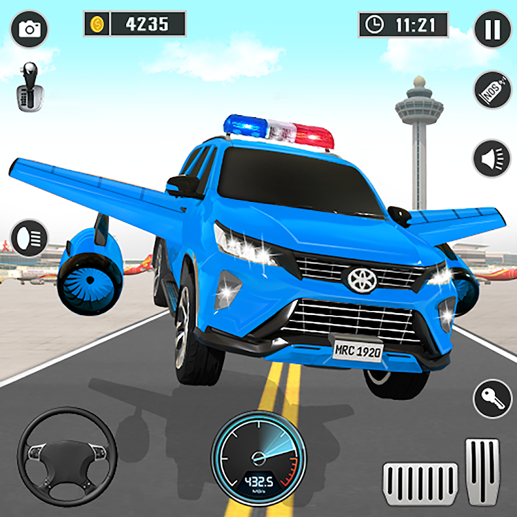 #9. Flying Prado Car Robot Game (Android) By: Fun Games Studioz