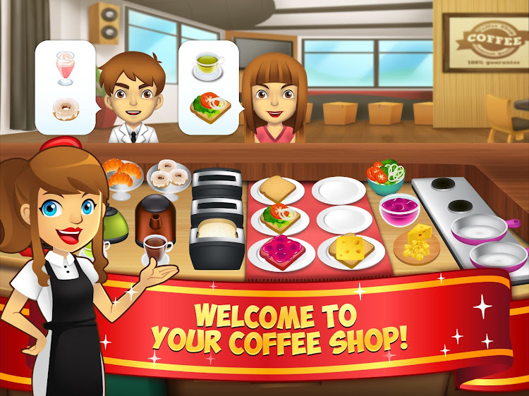 #6. My Coffee Shop: Cafe Shop Game (Android) By: Tapps Games