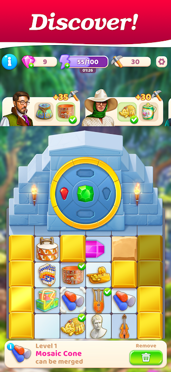 #2. Merge Treasure Hunt－Match game (Android) By: Lucky Spin Games