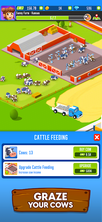 #2. Milk Farm Tycoon (Android) By: East Side Games Studio