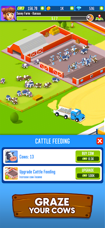 #10. Milk Farm Tycoon (Android) By: East Side Games Studio