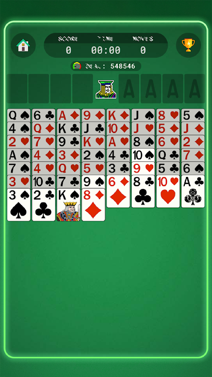 #2. FreeCell Solitaire "King" (Android) By: Red Gem Games