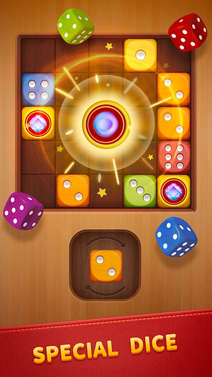 #4. Woody Dice - Merge Puzzle (Android) By: Shared Fun