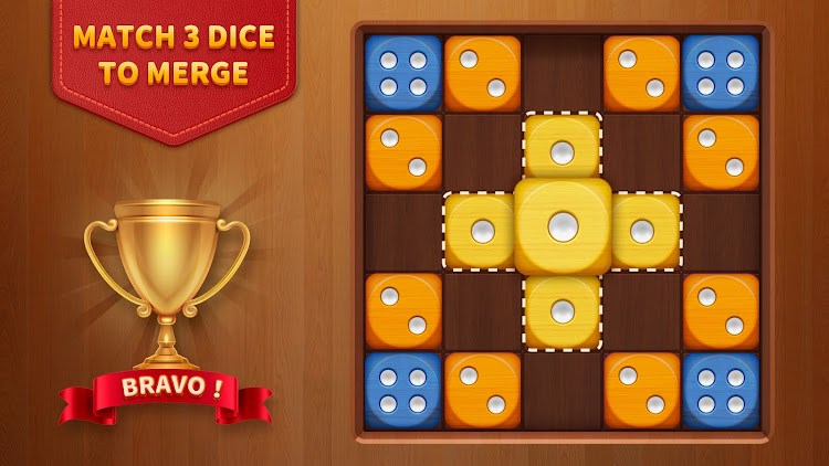 #5. Woody Dice - Merge Puzzle (Android) By: Shared Fun