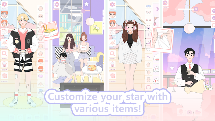 #4. Shining Star Idol Dress Up (Android) By: TEATIME