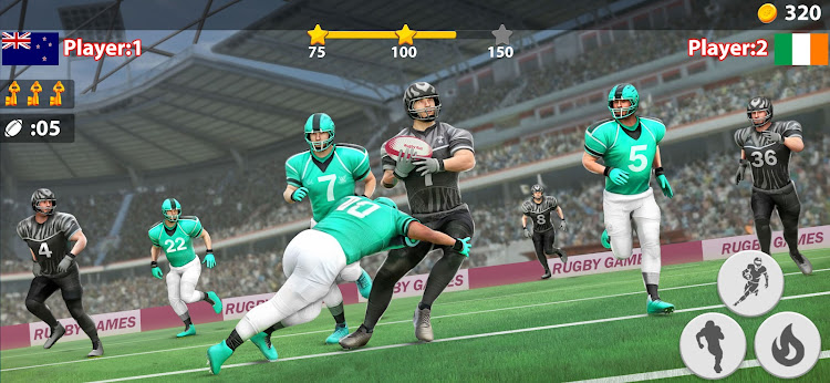 #7. Rugby Game: Flick Quarterback (Android) By: 1der Sports