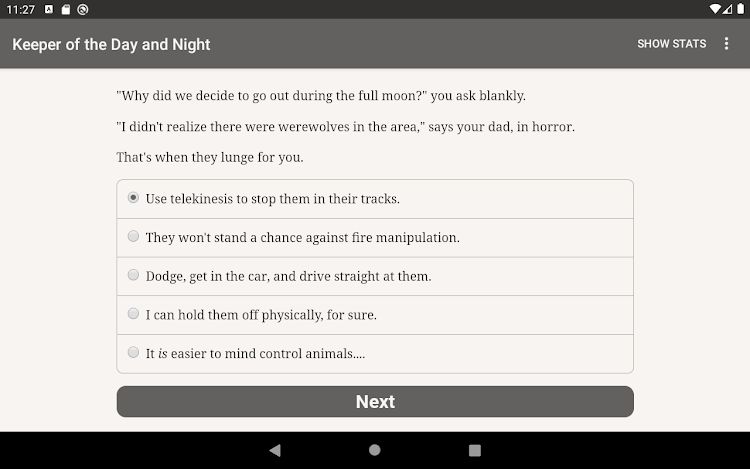 #8. Keeper of the Day and Night (Android) By: Hosted Games