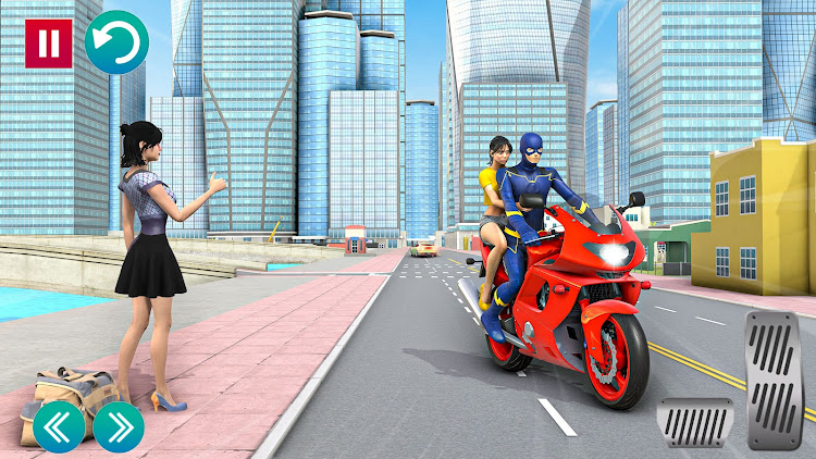 #2. Superhero Bike Taxi Bike Games (Android) By: Play 10