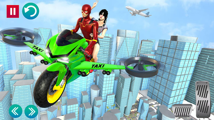 #5. Superhero Bike Taxi Bike Games (Android) By: Play 10