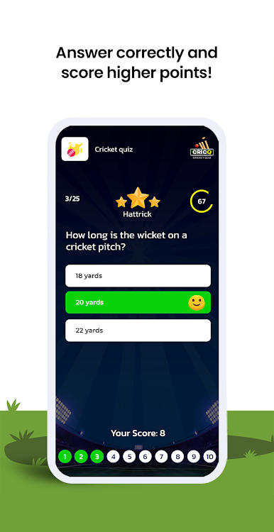 #9. CricQ - Cricket Quiz (Android) By: CoolBoots Media