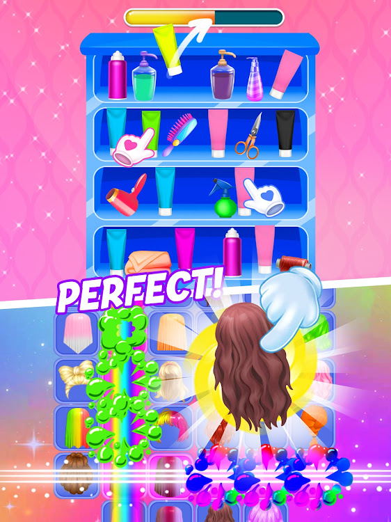 #9. Hair Dye - Rainbow Hair Salon (Android) By: Super Sweet Tales Studio