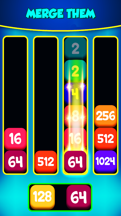 #2. 2048 Stack Merge (Android) By: Zabaron Games