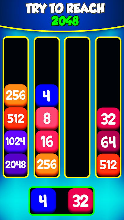 #3. 2048 Stack Merge (Android) By: Zabaron Games