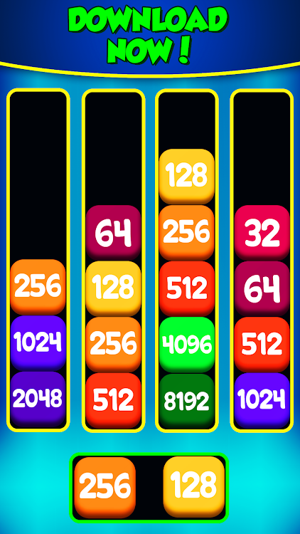 #5. 2048 Stack Merge (Android) By: Zabaron Games