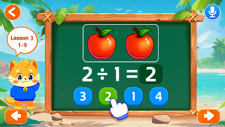 #3. Math for Kids - Logic Games (Android) By: WizSprint