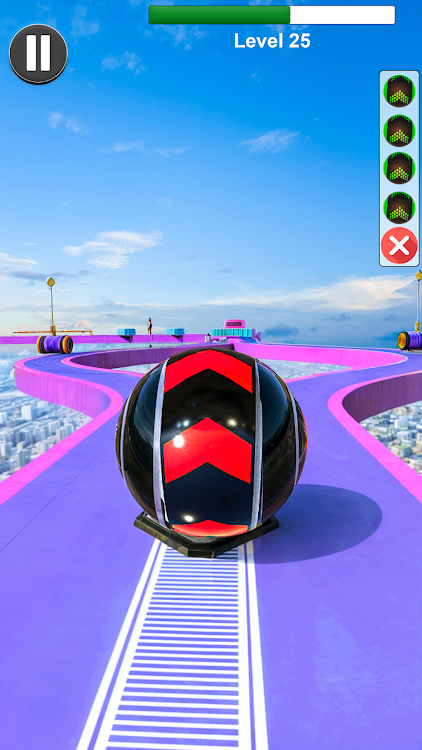 #5. Sky Rolling Ball Master 3D (Android) By: lime Studio