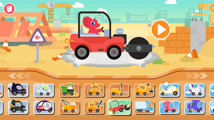 #3. Dinosaur Car - Games for kids (Android) By: Yateland - Learning Games For Kids