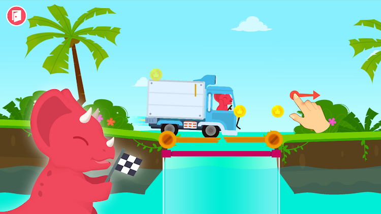 #7. Dinosaur Car - Games for kids (Android) By: Yateland - Learning Games For Kids