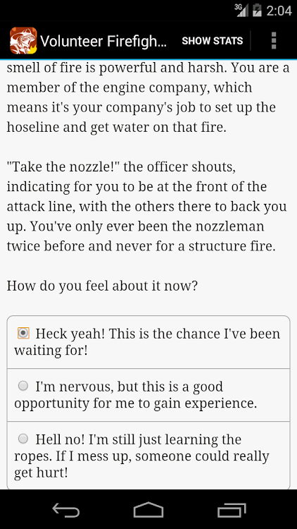 #3. The Volunteer Firefighter (Android) By: Hosted Games