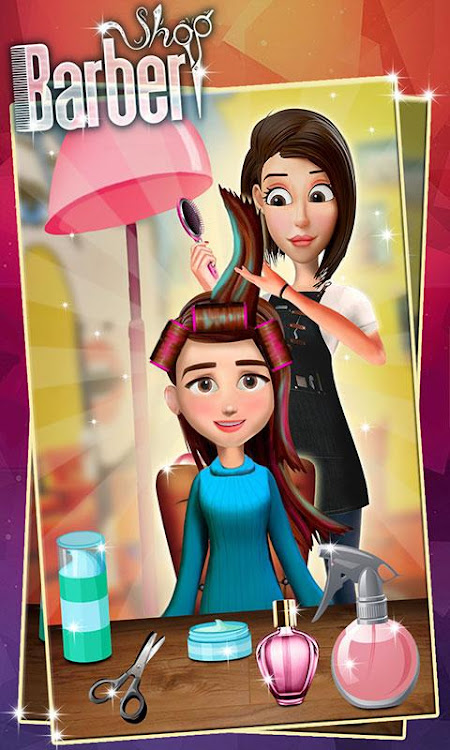 #3. Barber Shop Hair Salon Games (Android) By: Crazy Games Lab