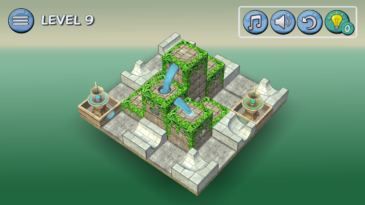 #3. Flow Water Fountain 3D Puzzle (Android) By: Frasinapp