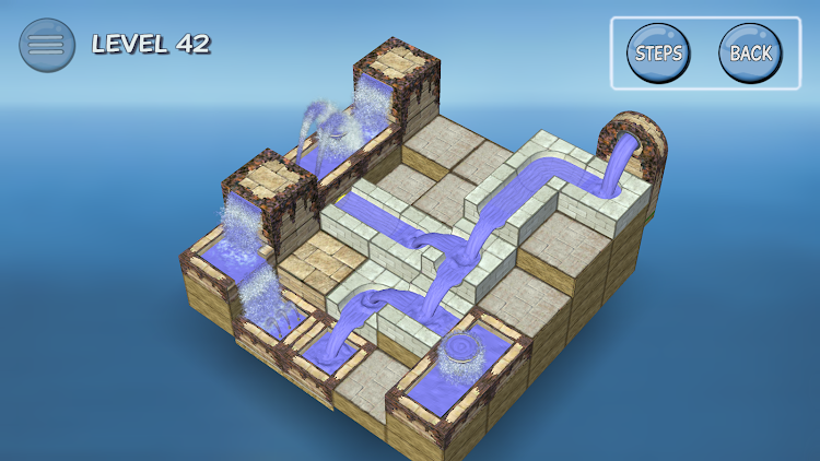 #6. Flow Water Fountain 3D Puzzle (Android) By: Frasinapp