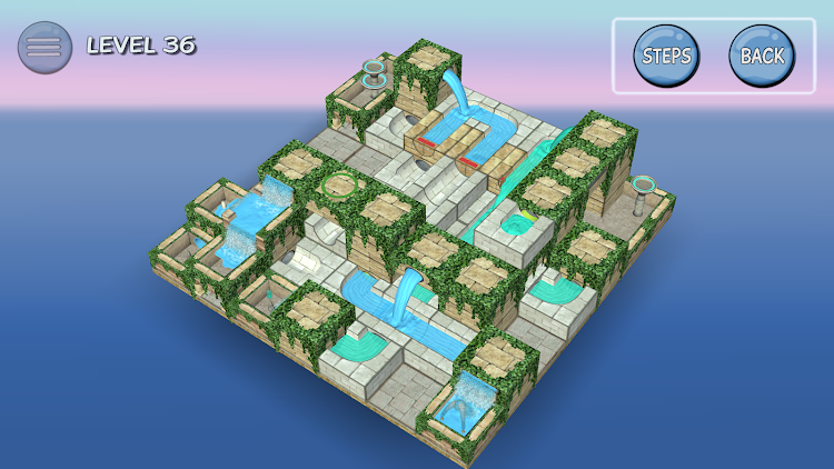 #8. Flow Water Fountain 3D Puzzle (Android) By: Frasinapp