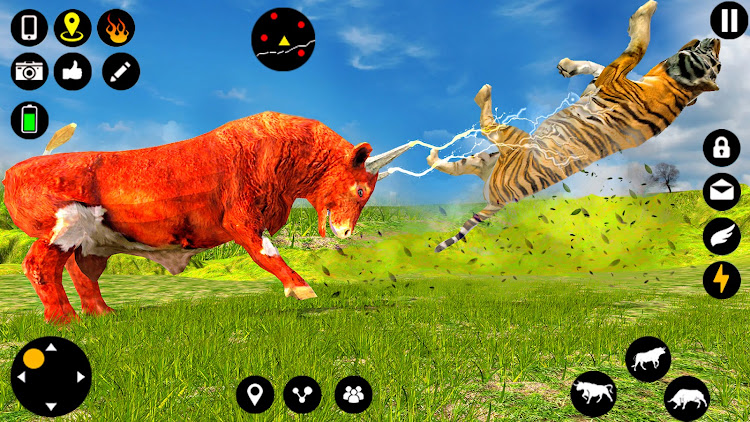 #6. Angry Bull Attack Fight Games (Android) By: Parco Games