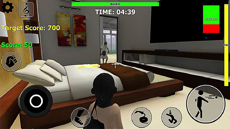 #5. Granny Sim: Baby Granny 3D (Android) By: Horror Baby Granny