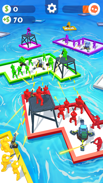 #9. War of Rafts: Crazy Sea Battle (Android) By: CASUAL AZUR GAMES