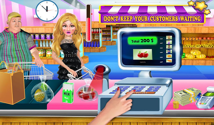 #10. Super Market Cashier Game (Android) By: Crazy Games Lab