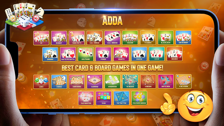 #9. ADDA 29 Callbreak Hazari Ludo (Android) By: Live Card Games