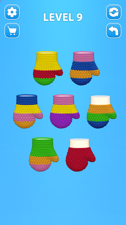 #7. Cozy Knitting: Sorting games (Android) By: Freeplay Inc