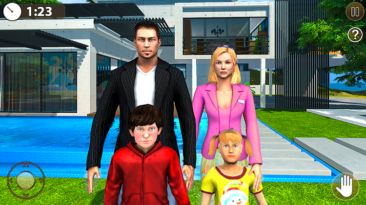 #2. Family Simulator Baby Games 3D (Android) By: Legendary Cluster Arena