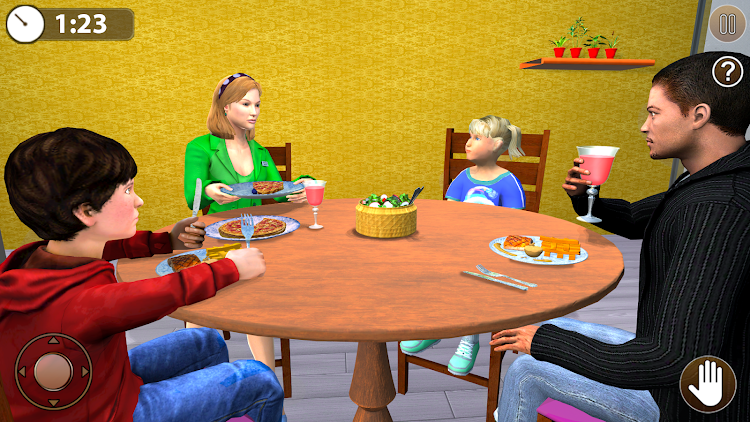 #7. Family Simulator Baby Games 3D (Android) By: Legendary Cluster Arena