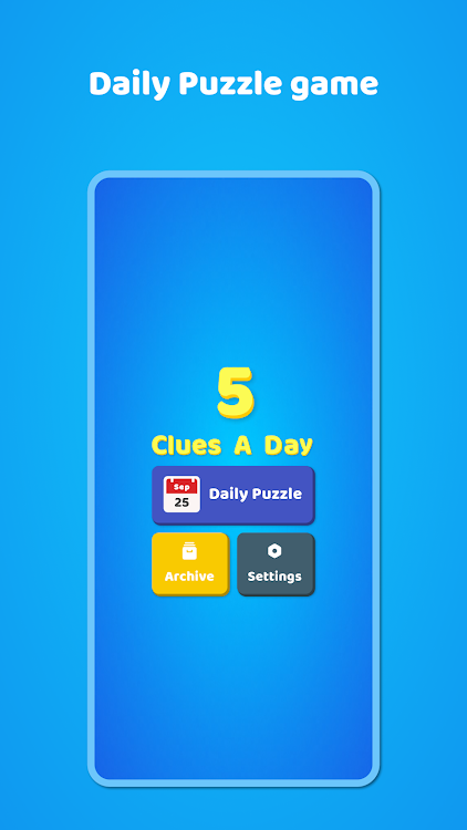 #1. 5 Clues A Day (Android) By: Puzzle Rocket