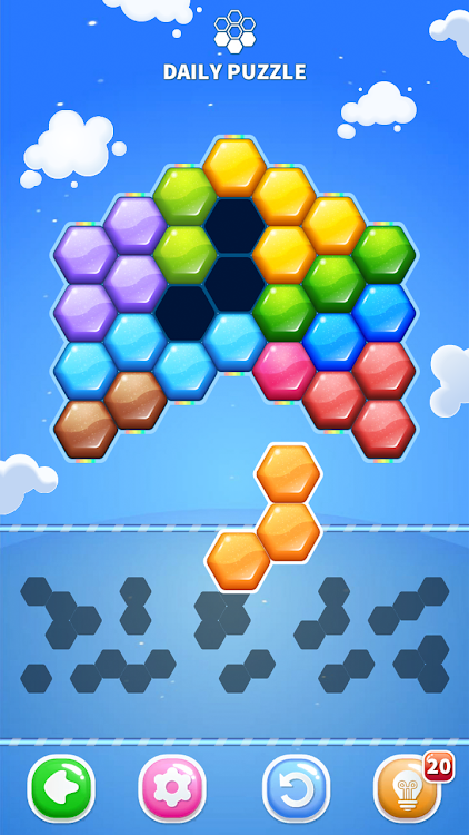 #1. Block Puzzle: Hexa Candy (Android) By: pixpuzz