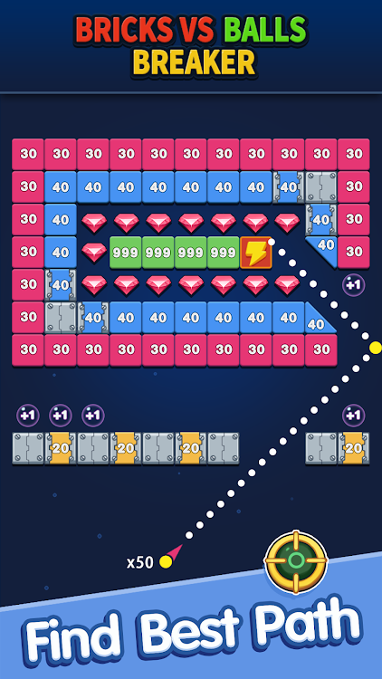 #1. Bricks vs Balls Breaker (Android) By: Bricks Ball Games