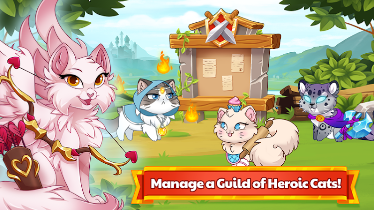 #1. Castle Cats - Idle Hero RPG (Android) By: PocApp Studios