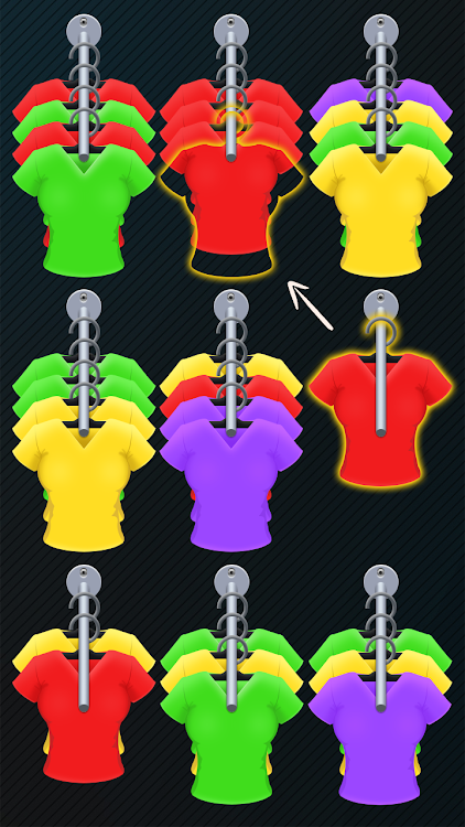 #1. Clothes Sort - Color Puzzle (Android) By: We Create Puzzle Games