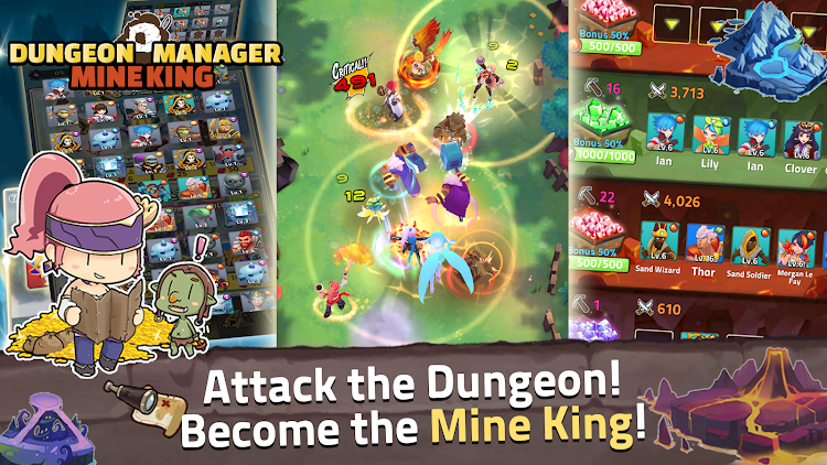 #1. Dungeon Manager : Mine King (Android) By: 무지개토끼