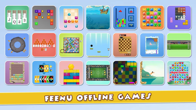 #1. Feenu Offline Games (40 Games) (Android) By: Feenu Games