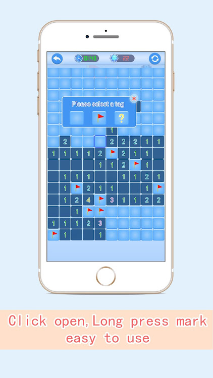 #1. Find Mines:classic minesweeper (Android) By: 休闲益智小站