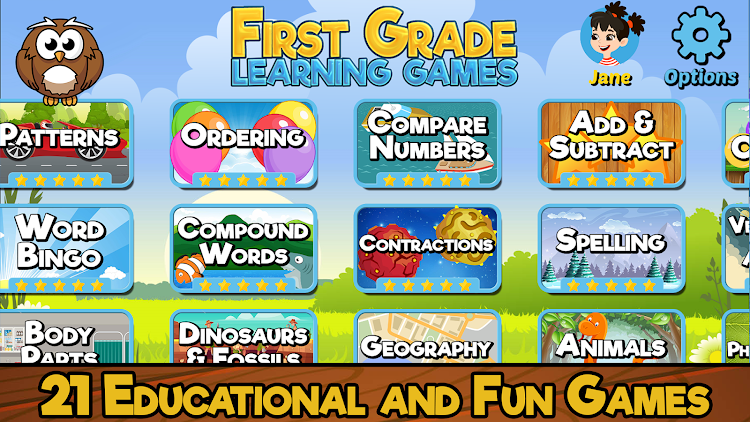 #1. First Grade Learning Games (Android) By: RosiMosi LLC