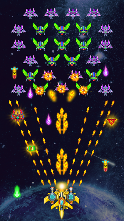 #1. Galaxy Attack: Space Battle (Android) By: Rainbow 5s Ltd