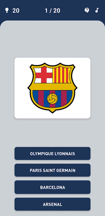 #1. Guess the Soccer Logo Quiz (Android) By: Gryffindor apps