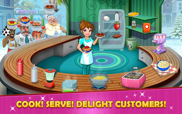 #1. Kitchen story: Food Fever Game (Android) By: AppOn Innovate