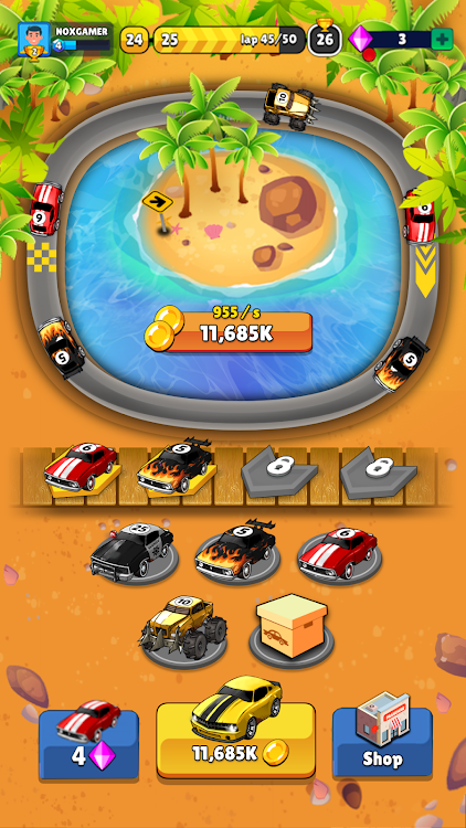 #1. Merge Muscle Car: Cars Merger (Android) By: NOXGAMES