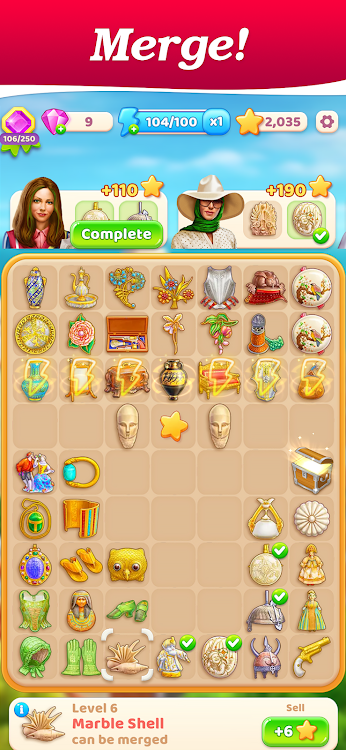 #1. Merge Treasure Hunt－Match game (Android) By: Lucky Spin Games